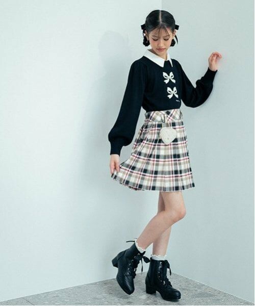 mezzo piano junior / メゾピアノジュニア ニット・セーター | 衿つきリボンニット | 詳細12