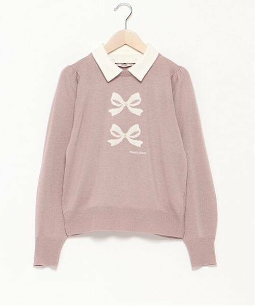 mezzo piano junior / メゾピアノジュニア ニット・セーター | 衿つきリボンニット | 詳細15