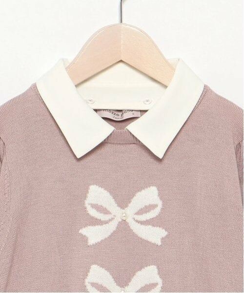 mezzo piano junior / メゾピアノジュニア ニット・セーター | 衿つきリボンニット | 詳細17