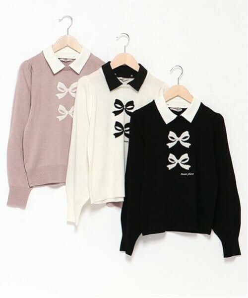 mezzo piano junior / メゾピアノジュニア ニット・セーター | 衿つきリボンニット | 詳細23