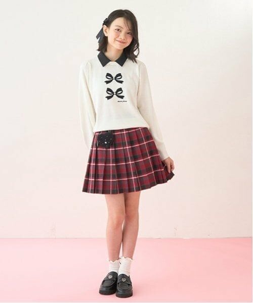 mezzo piano junior / メゾピアノジュニア ニット・セーター | 衿つきリボンニット | 詳細8