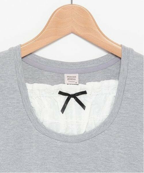 mezzo piano junior / メゾピアノジュニア Tシャツ | 布帛切り替えTシャツ(7分丈) | 詳細4