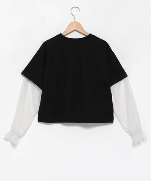 mezzo piano junior / メゾピアノジュニア Tシャツ | 袖チュールレイヤードTシャツ | 詳細3