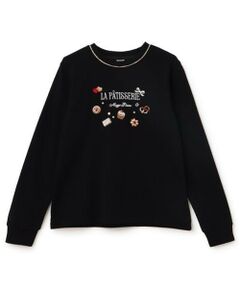 mezzo piano junior / メゾピアノジュニア Tシャツ | チョコレートスイーツ刺しゅう長袖シャツ