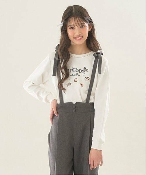 mezzo piano junior / メゾピアノジュニア Tシャツ | チョコレートスイーツ刺しゅう長袖シャツ | 詳細9