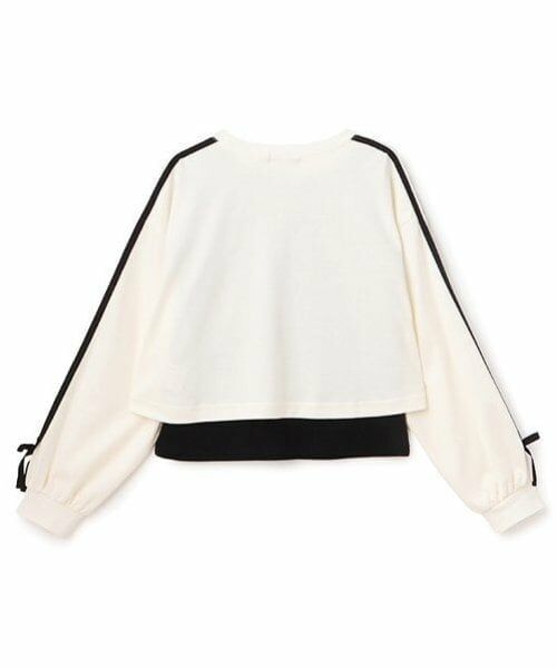 mezzo piano junior / メゾピアノジュニア Tシャツ | サイドライン&リボン長袖Tシャツ　タンクトップセット | 詳細1