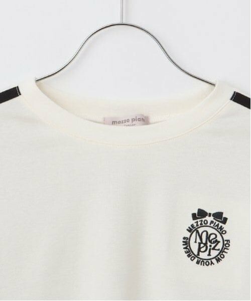 mezzo piano junior / メゾピアノジュニア Tシャツ | サイドライン&リボン長袖Tシャツ　タンクトップセット | 詳細3
