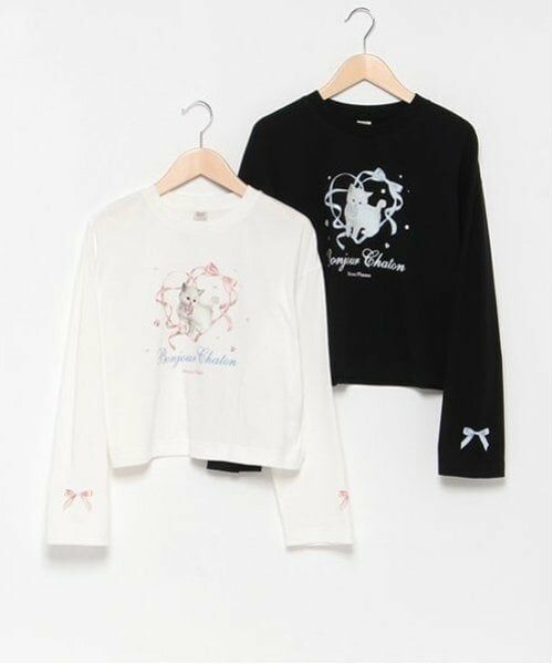 mezzo piano junior / メゾピアノジュニア Tシャツ | Bonjour Chaton長袖Tシャツ | 詳細8