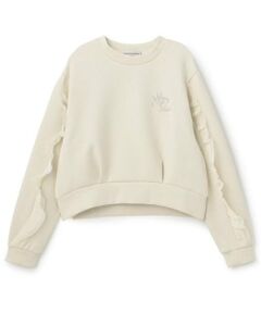 mezzo piano junior / メゾピアノジュニア スウェット | 袖チュール フリルトレーナー