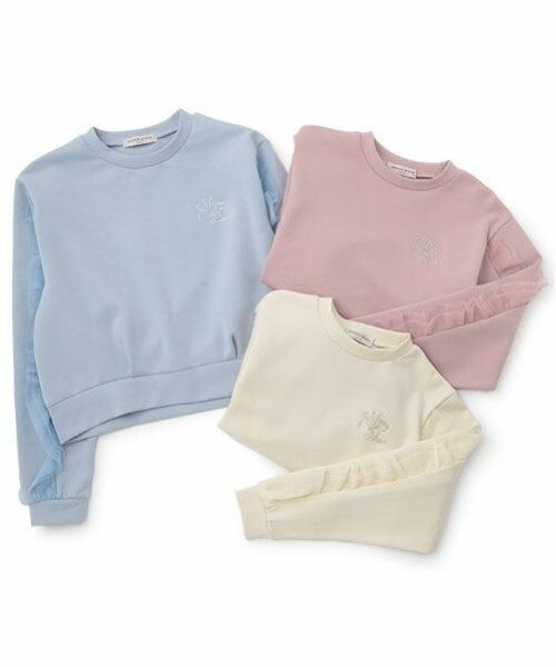 mezzo piano junior / メゾピアノジュニア スウェット | 袖チュール フリルトレーナー | 詳細7