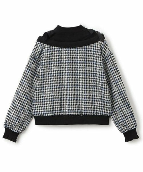 mezzo piano junior / メゾピアノジュニア スウェット | ショルダーリボンレイヤードトレーナー | 詳細1