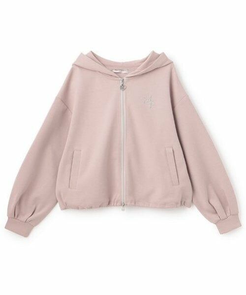 mezzo piano junior / メゾピアノジュニア パーカー | スフレタッチWジップパーカ（ライト ピンク）