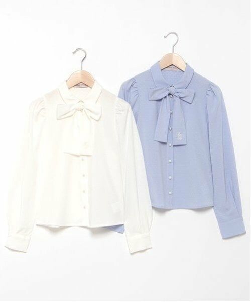 mezzo piano junior / メゾピアノジュニア シャツ・ブラウス | パールボタンボウタイブラウス | 詳細9