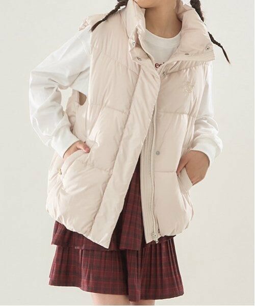 mezzo piano junior / メゾピアノジュニア ダウンジャケット・ベスト | 【撥水】スタンドカラーパフベスト | 詳細14