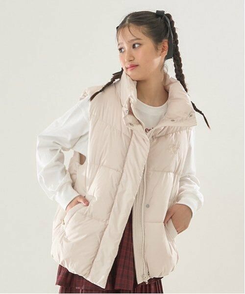 mezzo piano junior / メゾピアノジュニア ダウンジャケット・ベスト | 【撥水】スタンドカラーパフベスト | 詳細15