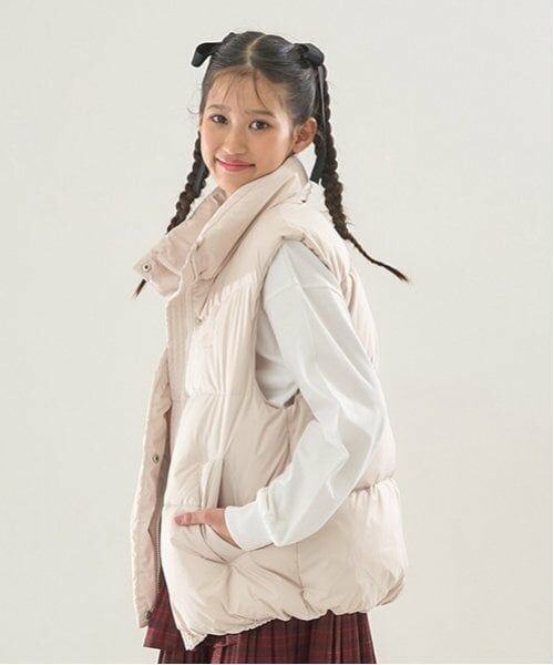 mezzo piano junior / メゾピアノジュニア ダウンジャケット・ベスト | 【撥水】スタンドカラーパフベスト | 詳細16