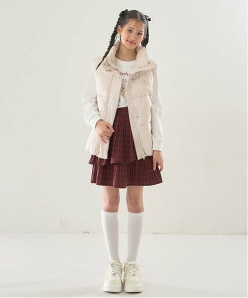 mezzo piano junior / メゾピアノジュニア ダウンジャケット・ベスト | 【撥水】スタンドカラーパフベスト | 詳細17