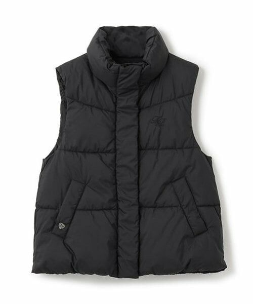 mezzo piano junior / メゾピアノジュニア ダウンジャケット・ベスト | 【撥水】スタンドカラーパフベスト（黒）