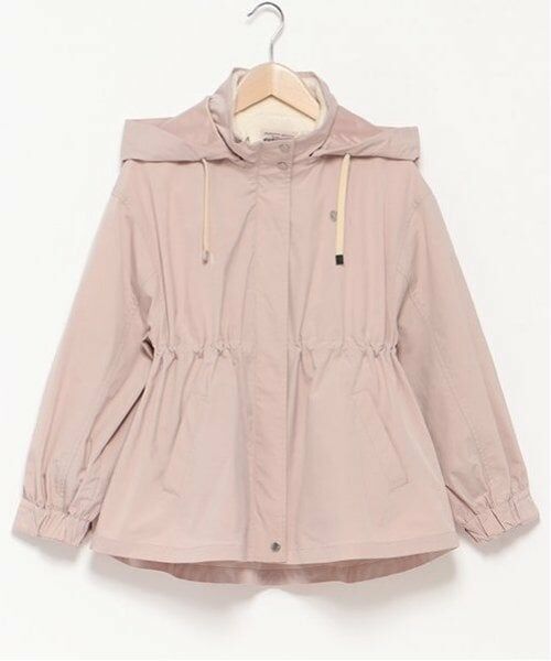 mezzo piano junior / メゾピアノジュニア ブルゾン | 3WAYマウンテンパーカ ふわふわフリースジャケット付き（薄ベージュ）