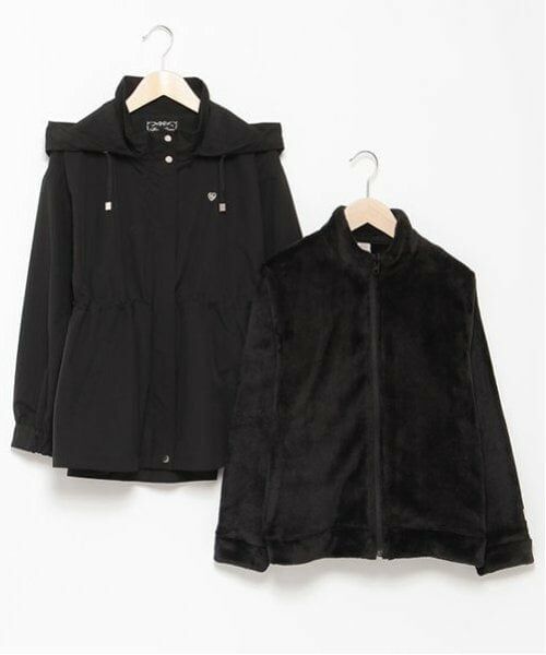 mezzo piano junior / メゾピアノジュニア ブルゾン | 3WAYマウンテンパーカ ふわふわフリースジャケット付き | 詳細3