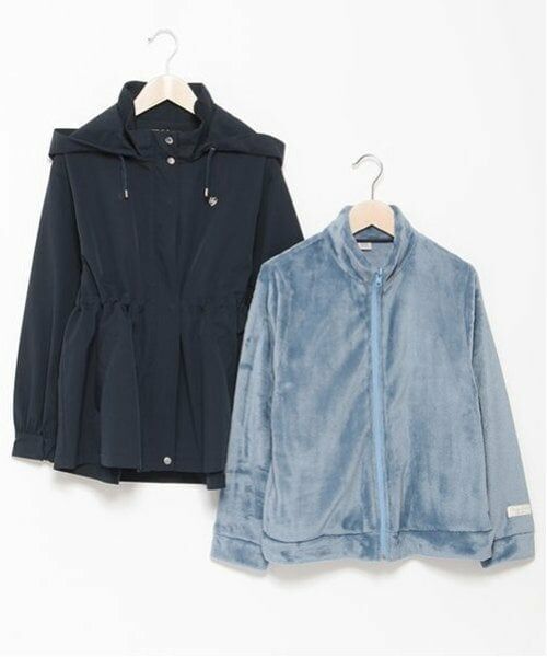 mezzo piano junior / メゾピアノジュニア ブルゾン | 3WAYマウンテンパーカ ふわふわフリースジャケット付き | 詳細4