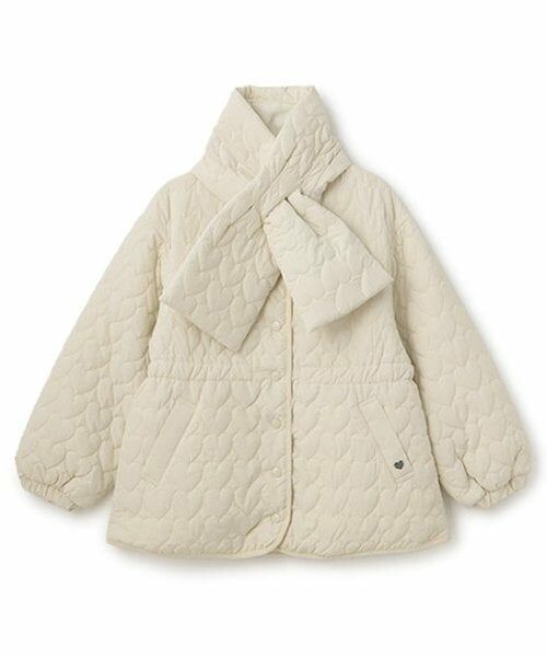 mezzo piano junior / メゾピアノジュニア ブルゾン | マフラーつきキルティングブルゾン（アイボリー）