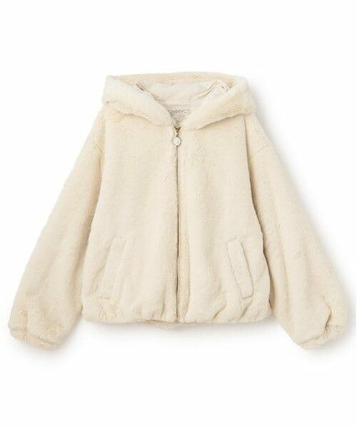 mezzo piano junior / メゾピアノジュニア ブルゾン | ふわふわファーブルゾン（グレー）