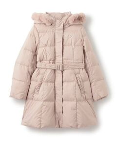 mezzo piano junior / メゾピアノジュニア その他アウター | 【撥水】ベルトつきリボンポケットロングダウン