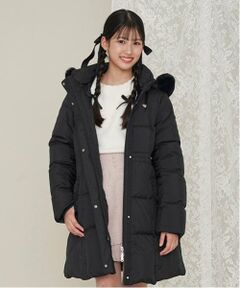 mezzo piano junior / メゾピアノジュニア その他アウター | 【撥水】ベルトつきリボンポケットロングダウン