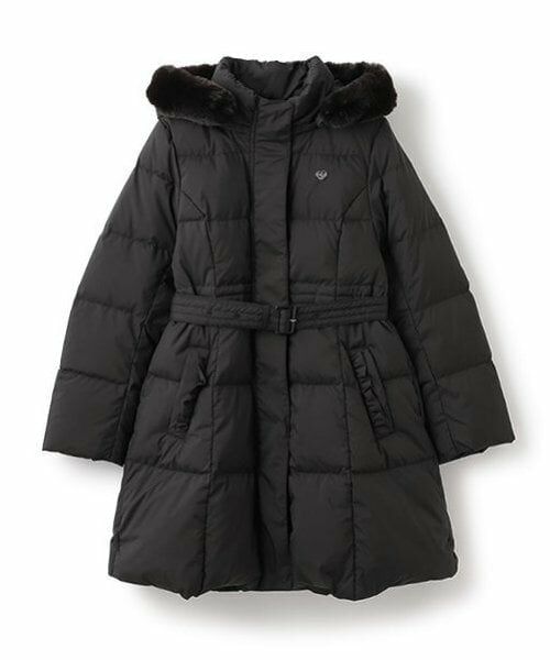 mezzo piano junior / メゾピアノジュニア その他アウター | 【撥水】ベルトつきリボンポケットロングダウン | 詳細14