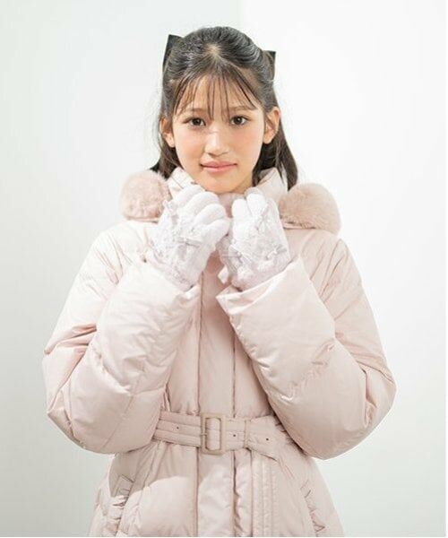 mezzo piano junior / メゾピアノジュニア その他アウター | 【撥水】ベルトつきリボンポケットロングダウン | 詳細21