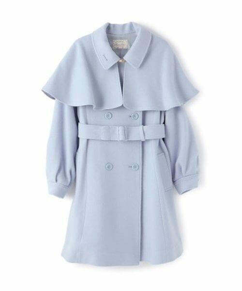 mezzo piano junior / メゾピアノジュニア その他アウター | ケープつきマルチカラーコート | 詳細1