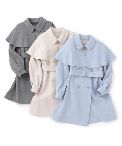 mezzo piano junior / メゾピアノジュニア その他アウター | ケープつきマルチカラーコート | 詳細14