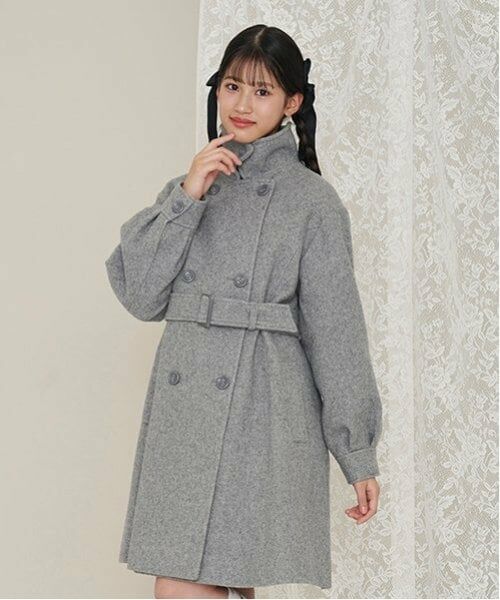 mezzo piano junior / メゾピアノジュニア その他アウター | ケープつきマルチカラーコート | 詳細18