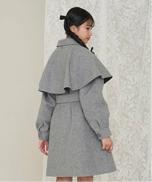 mezzo piano junior / メゾピアノジュニア その他アウター | ケープつきマルチカラーコート | 詳細20