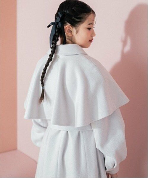 mezzo piano junior / メゾピアノジュニア その他アウター | ケープつきマルチカラーコート | 詳細28