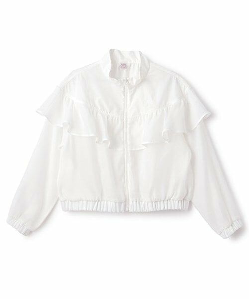 mezzo piano junior / メゾピアノジュニア ブルゾン | シアーフリルブルゾン（オフ ホワイト）