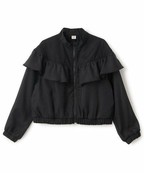 mezzo piano junior / メゾピアノジュニア ブルゾン | シアーフリルブルゾン（黒）