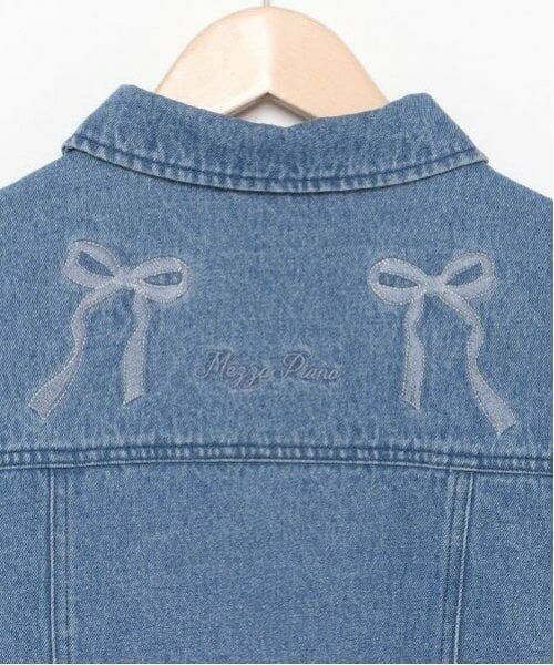 mezzo piano junior / メゾピアノジュニア ブルゾン | リボン刺しゅうデニムジャケット | 詳細8