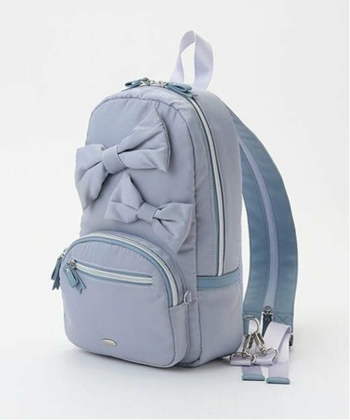 mezzo piano junior / メゾピアノジュニア メッセンジャーバッグ・ウエストポーチ | ツインリボンボディバッグ（ライト ブルー）