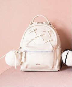 mezzo piano junior / メゾピアノジュニア リュック・バックパック | ファーぼん天チャームつきリボンいっぱい合皮リュック