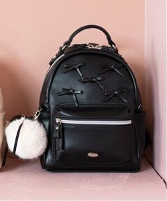 mezzo piano junior / メゾピアノジュニア リュック・バックパック | ファーぼん天チャームつきリボンいっぱい合皮リュック