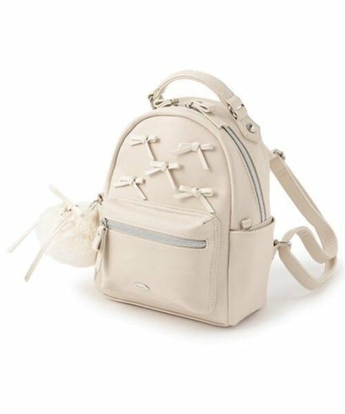 mezzo piano junior / メゾピアノジュニア リュック・バックパック | ファーぼん天チャームつきリボンいっぱい合皮リュック | 詳細2