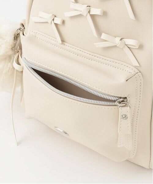 mezzo piano junior / メゾピアノジュニア リュック・バックパック | ファーぼん天チャームつきリボンいっぱい合皮リュック | 詳細9