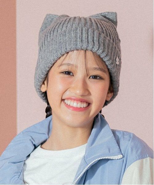mezzo piano junior / メゾピアノジュニア ニットキャップ | きらきらリボンニット帽 | 詳細1