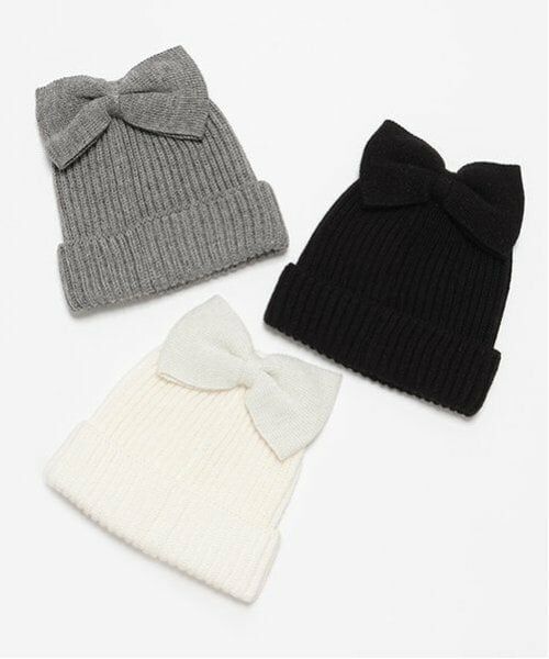 mezzo piano junior / メゾピアノジュニア ニットキャップ | きらきらリボンニット帽 | 詳細8