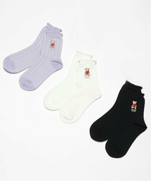 mezzo piano junior / メゾピアノジュニア ソックス | くまさん刺しゅうソックス | 詳細4