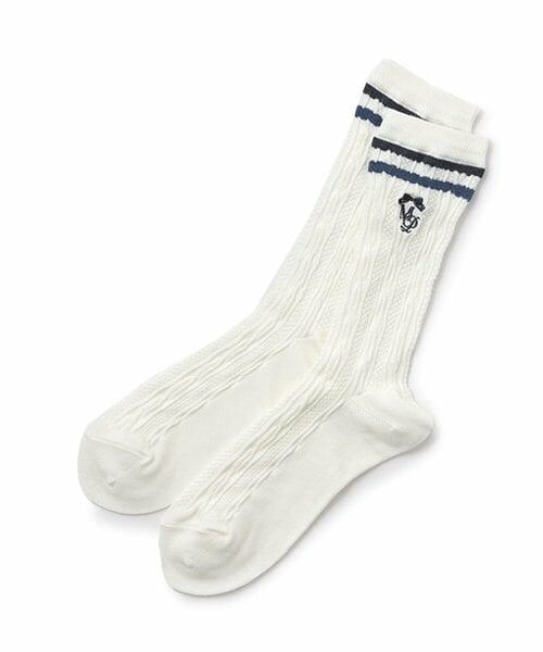 mezzo piano junior / メゾピアノジュニア ソックス | ケーブルラインソックス（オフ ホワイト）