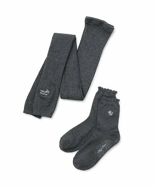 mezzo piano junior / メゾピアノジュニア ストッキング・タイツ・その他 | 3WAYタイツ（チャコール）