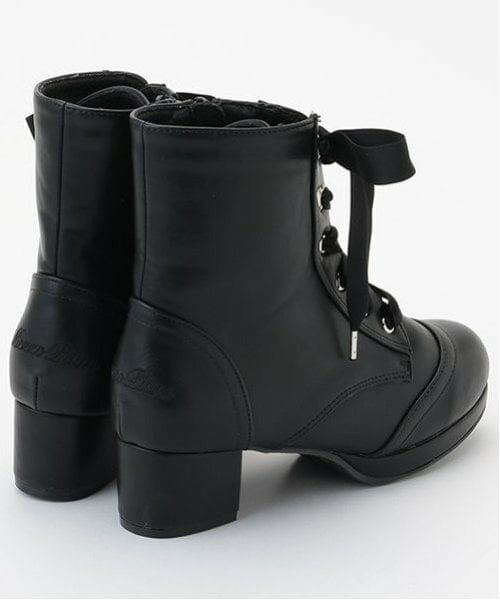 mezzo piano junior / メゾピアノジュニア ブーツ（ショート丈） | サテンリボンレースアップショートブーツ | 詳細2